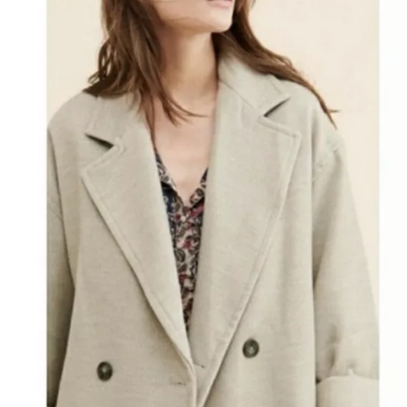 Free People Hannah Slouchy Double Breasted Blazer in Oregano - Picture 3 of 9